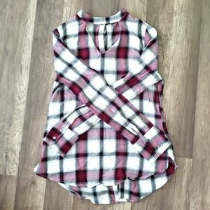Red, black and white flannel. Small Size.
